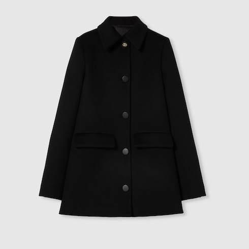 Manteau en laine avec boutons à détail Mors