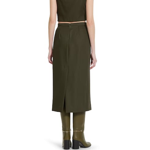 Wool mohair skirt with embroidery