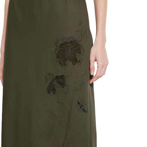 Wool mohair skirt with embroidery