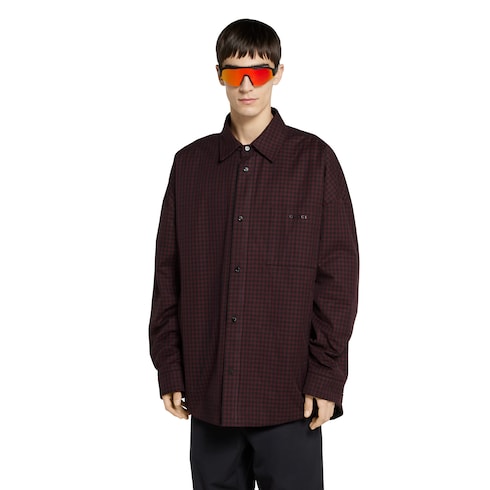 Cotton gingham padded jacket