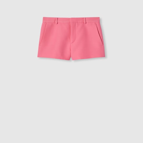Short en laine et soie avec logo