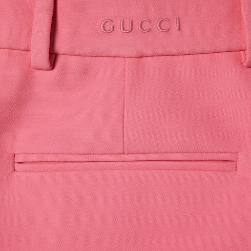 Short en laine et soie avec logo