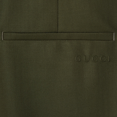 Pantalon en laine mohair avec logo