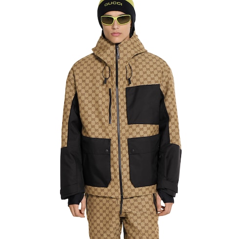 GG technical fabric jacquard jacket