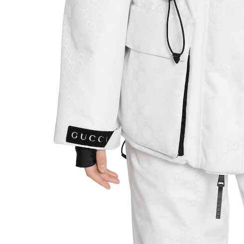 GG technical fabric jacquard jacket