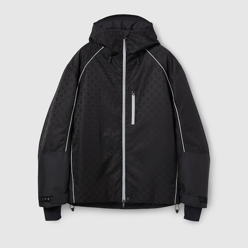 Chaqueta de jacquard de tejido técnico con GG