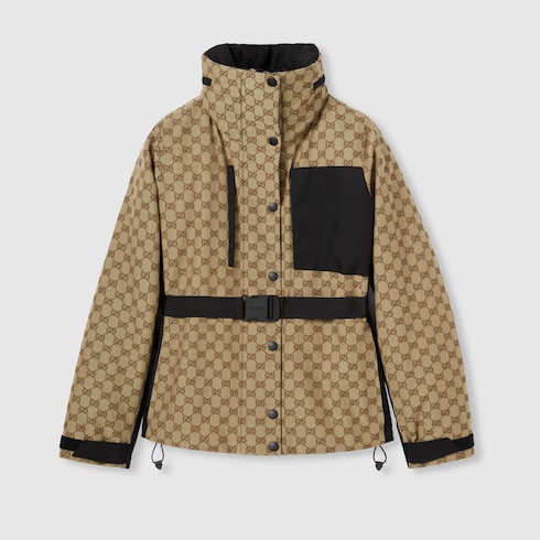 Chaqueta de jacquard de tejido técnico con GG