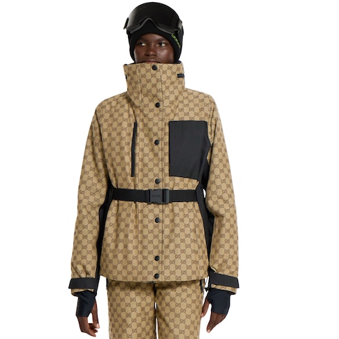 Chaqueta de jacquard de tejido técnico con GG