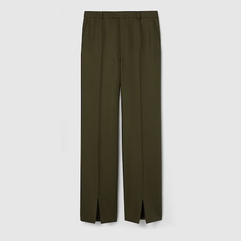 Pantalon en laine mohair avec logo