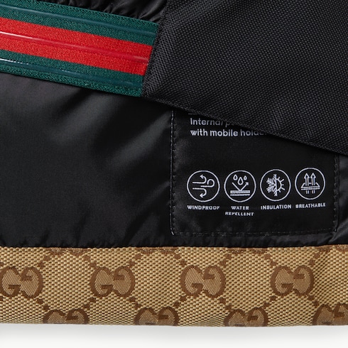 GG technical fabric jacquard jacket