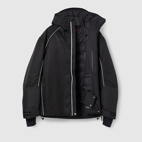 GG technical fabric jacquard jacket