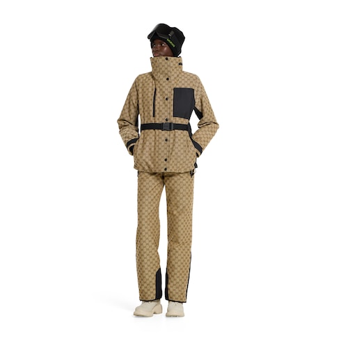 Chaqueta de jacquard de tejido técnico con GG