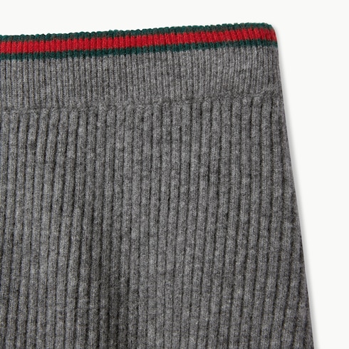 Soft rib felted wool pants