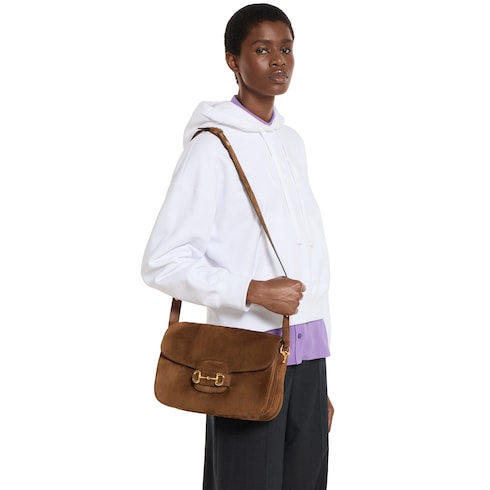 Sac à épaule Gucci Horsebit 1955 Aura moyen format