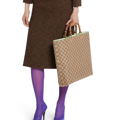 Bamboo large reversible tote bag