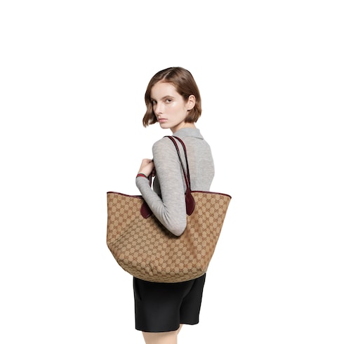 Bolsa tote reversible mediana Gucci Totissima