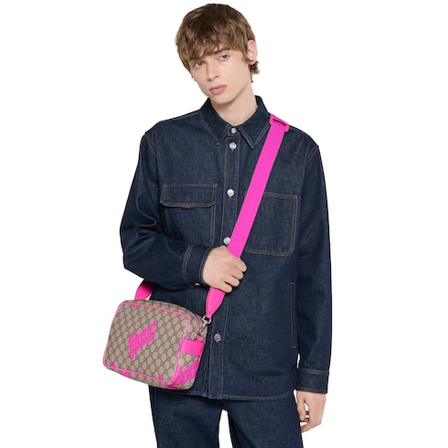 Medium crossbody bag with print