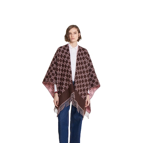 Cape en jacquard de laine GG