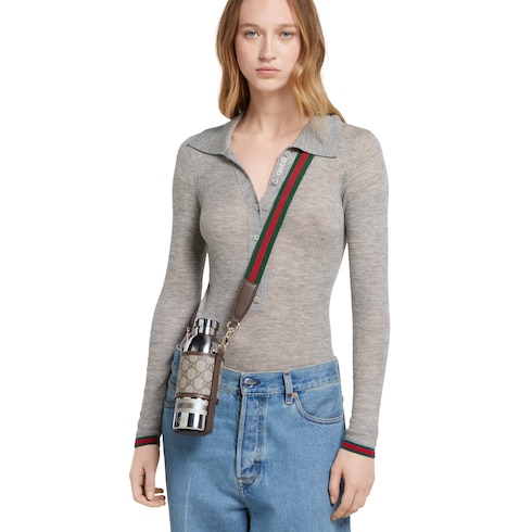 Botella de acero con funda de tela