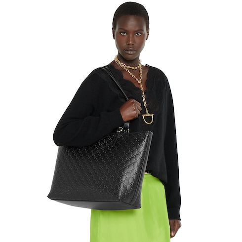 GG Emblem large tote bag