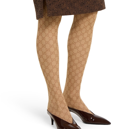 Strumpfhose aus Stretch-Nylon mit Print