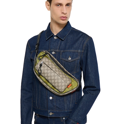 Bandolera Gucci Match con GG tamaño mediano