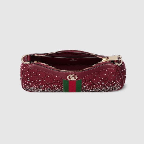 Bolso de hombro Ophidia con cristales pequeño