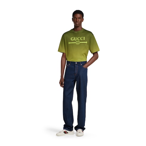 Camiseta punto técnico de algodón estampado