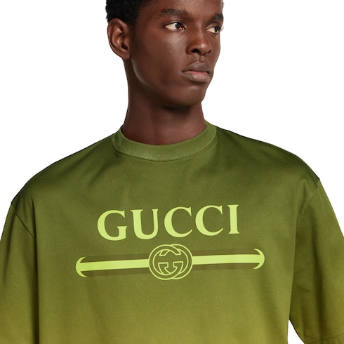 T-shirt en jersey de coton technique avec imprimé