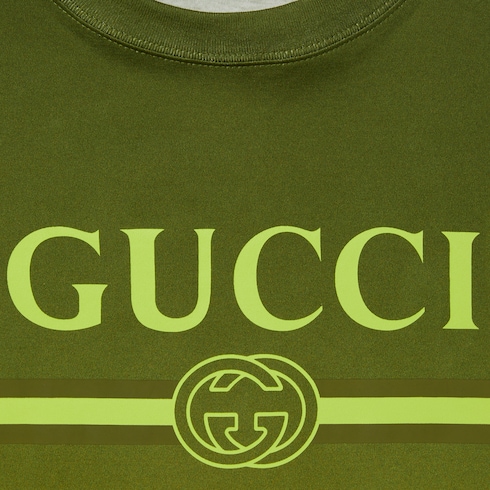 T-shirt en jersey de coton technique avec imprimé