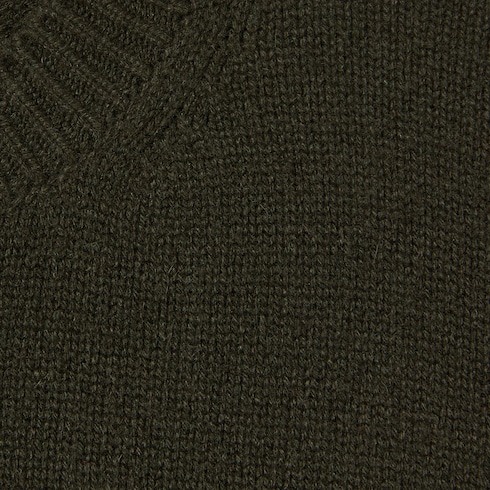 Wool cashmere sweater with Web trim