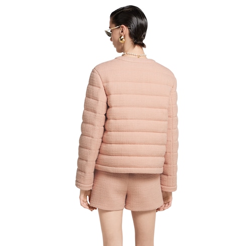 Textured wool tweed padded jacket