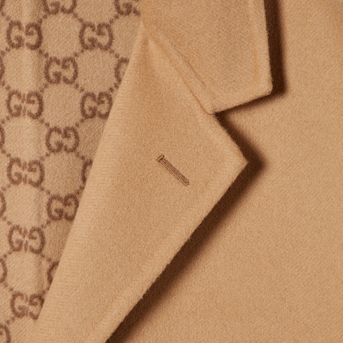 Single-breasted wool double cotton