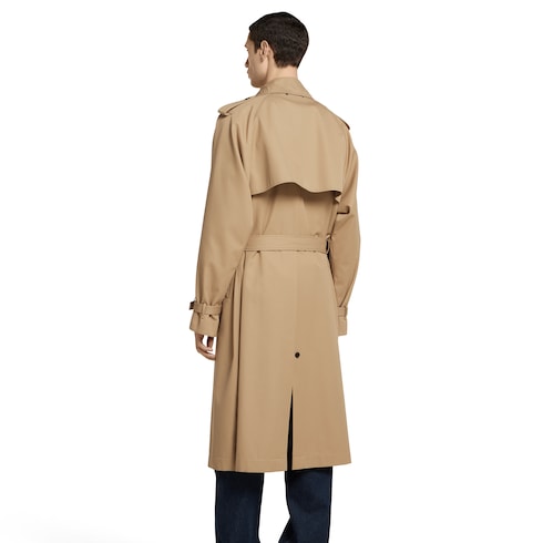Cotton gabardine trench coat