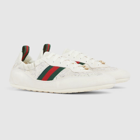 Tenis Gucci Shift con GG con cristales para mujer