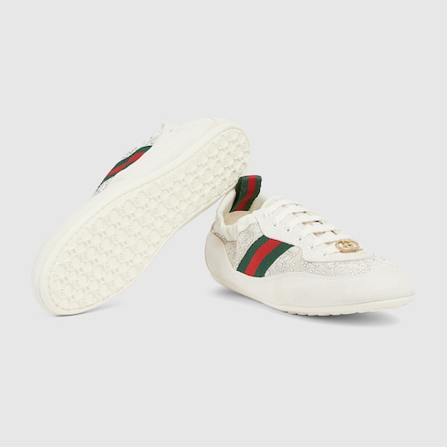 حذاء سنيكرز Gucci Shift مزيّن بشعار GG من الكريستال للنساء