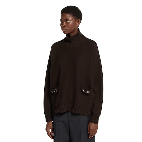 Jersey de cashmere y lana con Horsebit