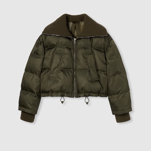 Puffer-Jacke aus feinem Nylongabardine