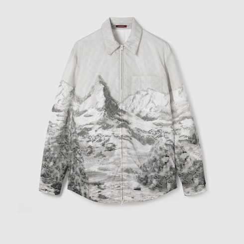 Chaqueta de nylon con estampado