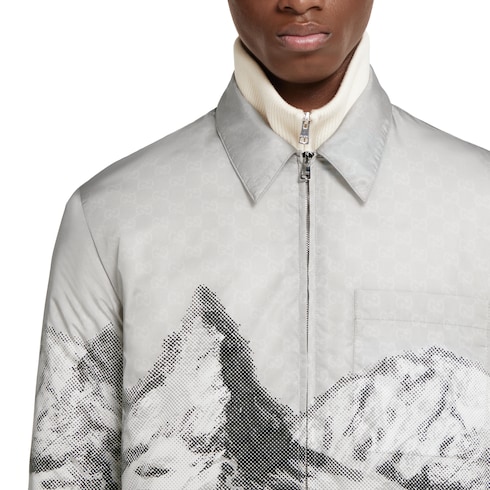 Chaqueta de nylon con estampado