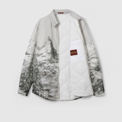 Chaqueta de nylon con estampado