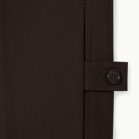 Wool gabardine pant with logo