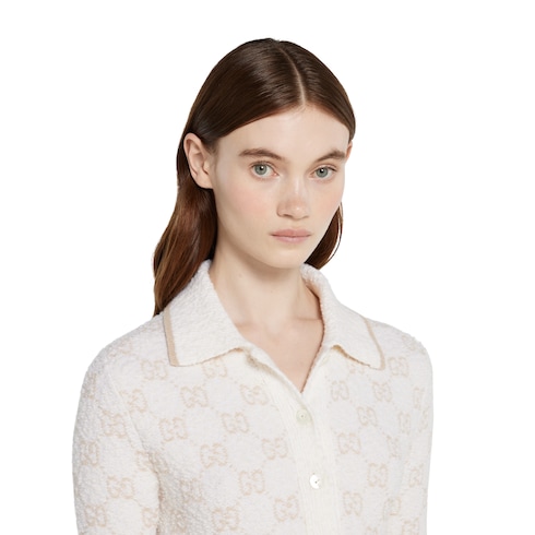 Robe en jacquard GG de cachemire et laine