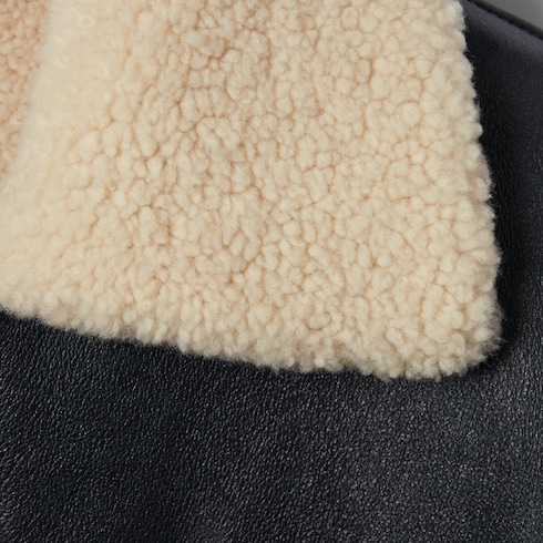 Shearling jacket with nappa finishing