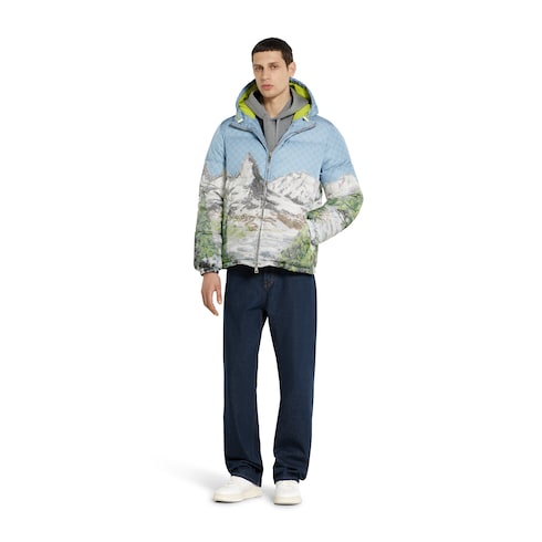 Veste zippée en nylon à imprimé