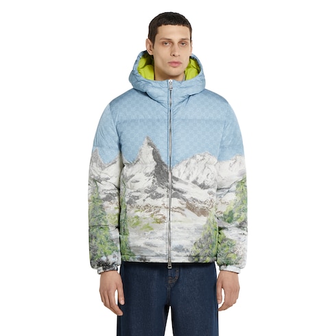 Veste zippée en nylon à imprimé