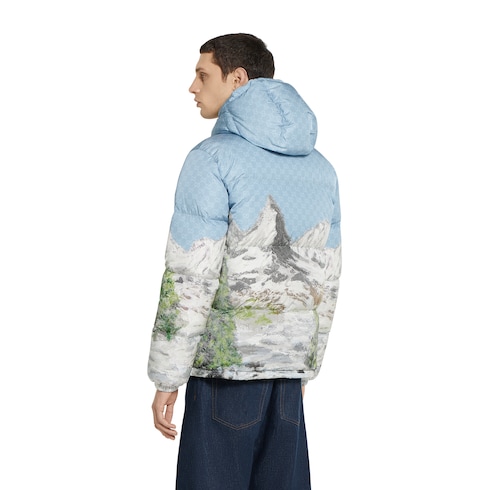 Veste zippée en nylon à imprimé
