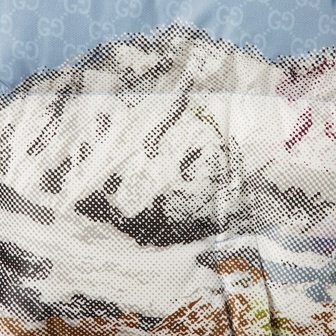 Jacke aus Nylon mit Print und Reißverschluss