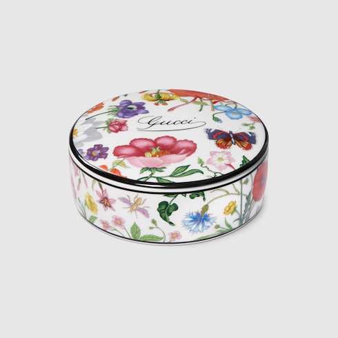 Gucci Flora花卉印花圆形收纳盒
