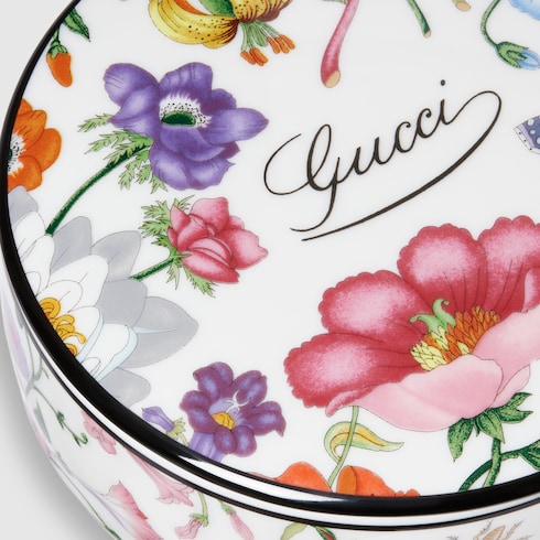 Gucci Flora花卉印花圆形收纳盒